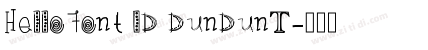 HelloFont lD DunDunT字体转换